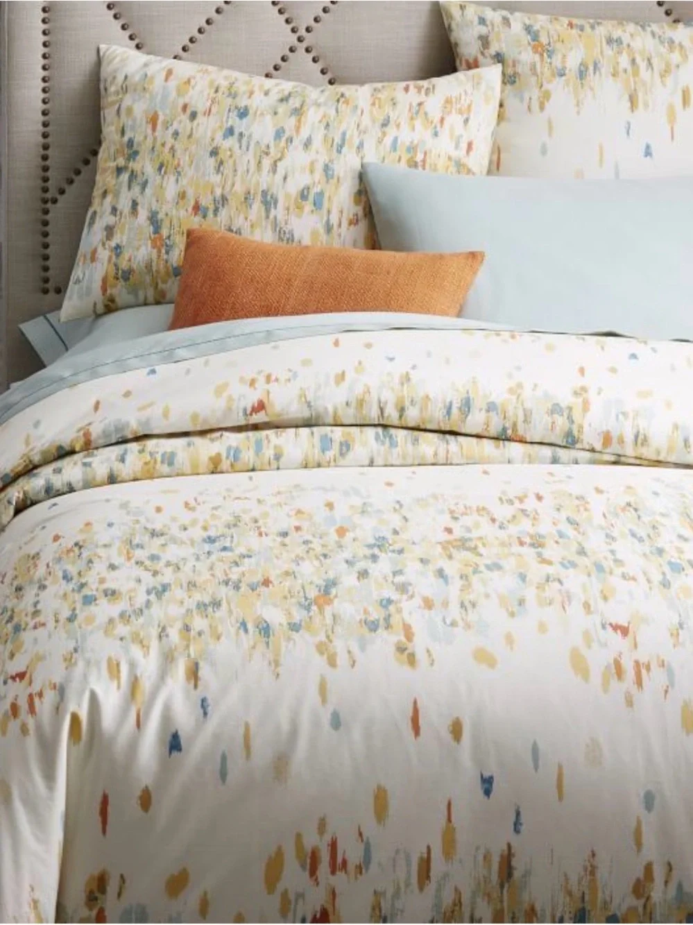 West Elm Organic CottonPaint Palette Queen Duvet Cover